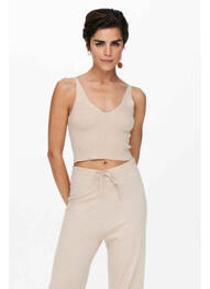 Débardeur beige ONLY femme