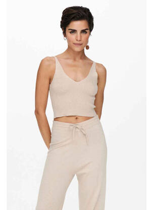 Débardeur beige ONLY pour femme