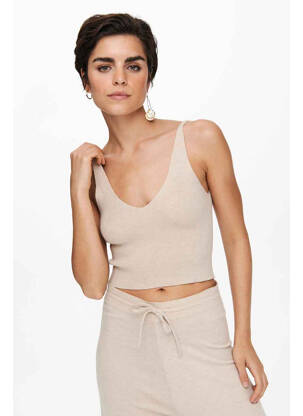 Débardeur beige ONLY femme