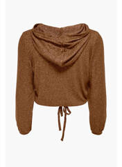 Sweat-shirt à capuche marron ONLY pour femme seconde vue