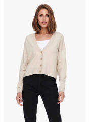 Gilet manches longues beige ONLY pour femme seconde vue