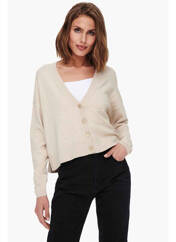 Gilet manches longues beige ONLY pour femme seconde vue