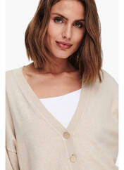 Gilet manches longues beige ONLY pour femme seconde vue