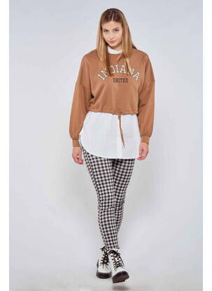 Sweat-shirt marron ONLY femme
