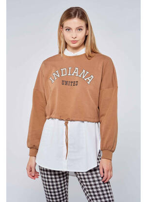Sweat-shirt marron ONLY femme