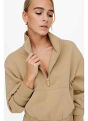 Sweat-shirt beige ONLY pour femme seconde vue