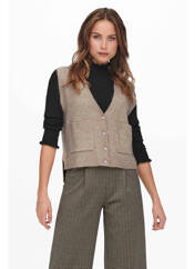 Gilet sans manche beige ONLY pour femme seconde vue