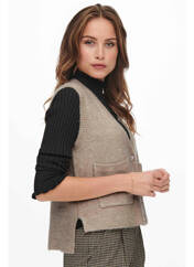 Gilet sans manche beige ONLY pour femme seconde vue