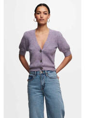 Gilet manches courtes violet JACQUELINE DE YONG pour femme seconde vue