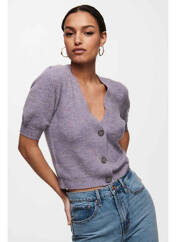 Gilet manches courtes violet JACQUELINE DE YONG pour femme seconde vue