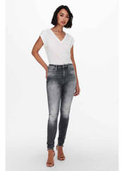 Jeans skinny gris ONLY pour femme seconde vue