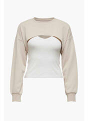 Sweat-shirt marron ONLY pour femme seconde vue