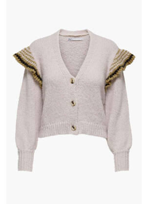 Gilet manches longues beige ONLY femme