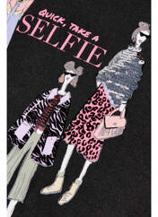 Sweat-shirt noir ONLY pour fille seconde vue