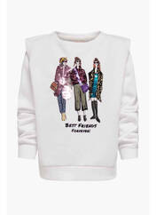 Sweat-shirt blanc ONLY pour fille seconde vue