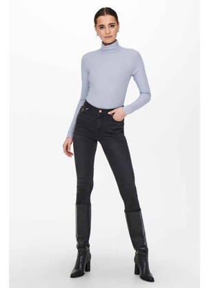 Pull col roulé bleu ONLY femme