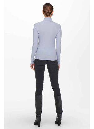 Pull col roulé bleu ONLY femme