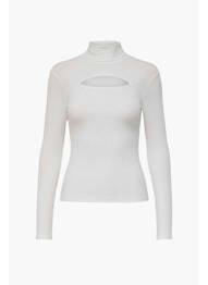 Pull col roulé beige ONLY femme