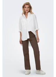 Jeans coupe droite marron ONLY femme