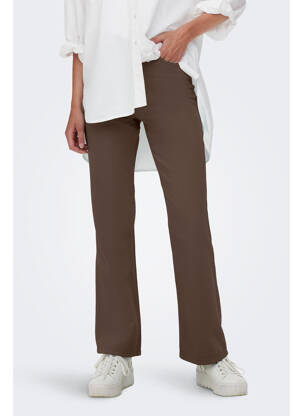 Jeans coupe droite marron ONLY femme