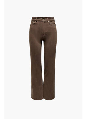 Jeans coupe droite marron ONLY femme
