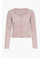 Gilet manches longues rose JACQUELINE DE YONG pour femme seconde vue