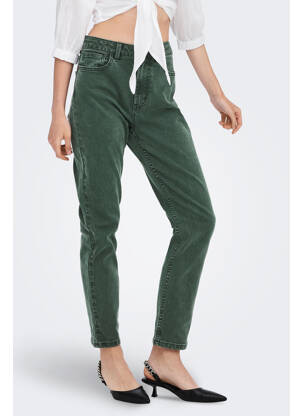 Jeans coupe droite vert ONLY femme