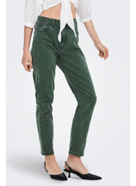 Jeans coupe droite vert ONLY femme