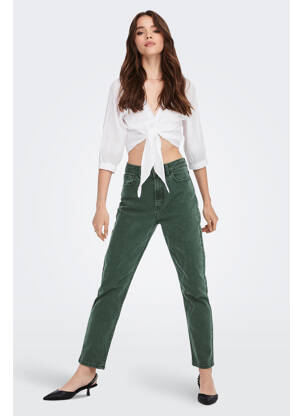 Jeans coupe droite vert ONLY femme