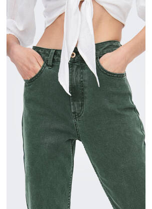 Jeans coupe droite vert ONLY femme