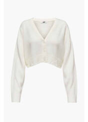 Gilet manches longues blanc JACQUELINE DE YONG pour femme seconde vue
