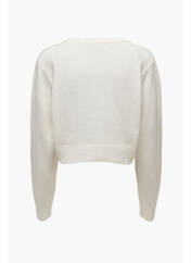 Gilet manches longues blanc JACQUELINE DE YONG pour femme seconde vue