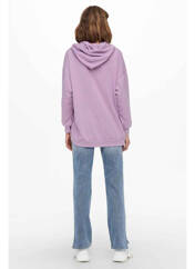 Sweat-shirt à capuche violet ONLY pour femme seconde vue