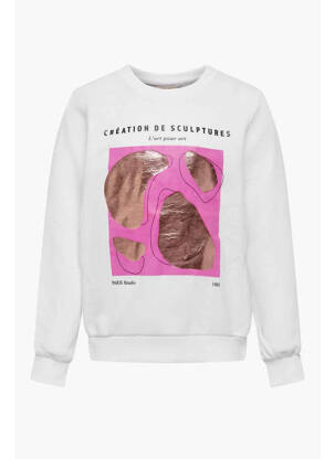 Sweat-shirt blanc ONLY fille