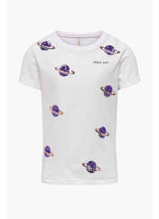T-shirt blanc ONLY pour fille seconde vue