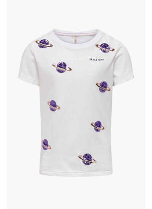 T-shirt blanc ONLY pour fille
