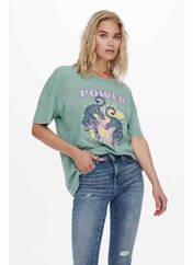 T-shirt vert ONLY pour femme seconde vue