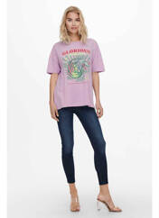 T-shirt violet ONLY pour femme seconde vue