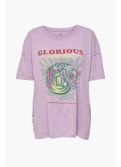 T-shirt violet ONLY pour femme seconde vue
