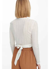 Gilet cache-cœur blanc JACQUELINE DE YONG pour femme seconde vue