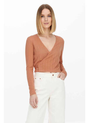T-shirt marron JACQUELINE DE YONG femme