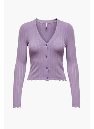 Gilet manches longues violet ONLY femme