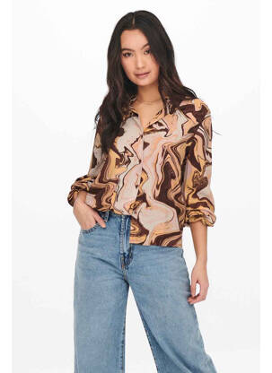 Chemisier marron ONLY femme