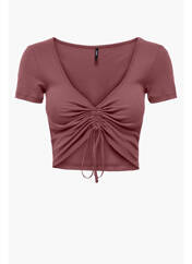 T-shirt rouge ONLY pour femme seconde vue