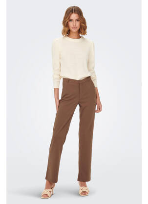Pantalon chino marron JACQUELINE DE YONG femme