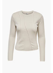 T-shirt beige ONLY pour femme seconde vue