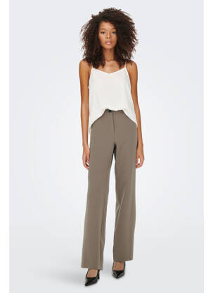 Pantalon droit marron ONLY femme