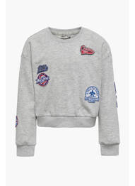 Sweat-shirt gris ONLY fille