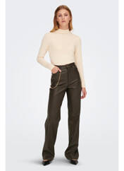 Pantalon droit marron ONLY pour femme seconde vue