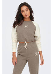 Sweat-shirt marron ONLY pour femme seconde vue